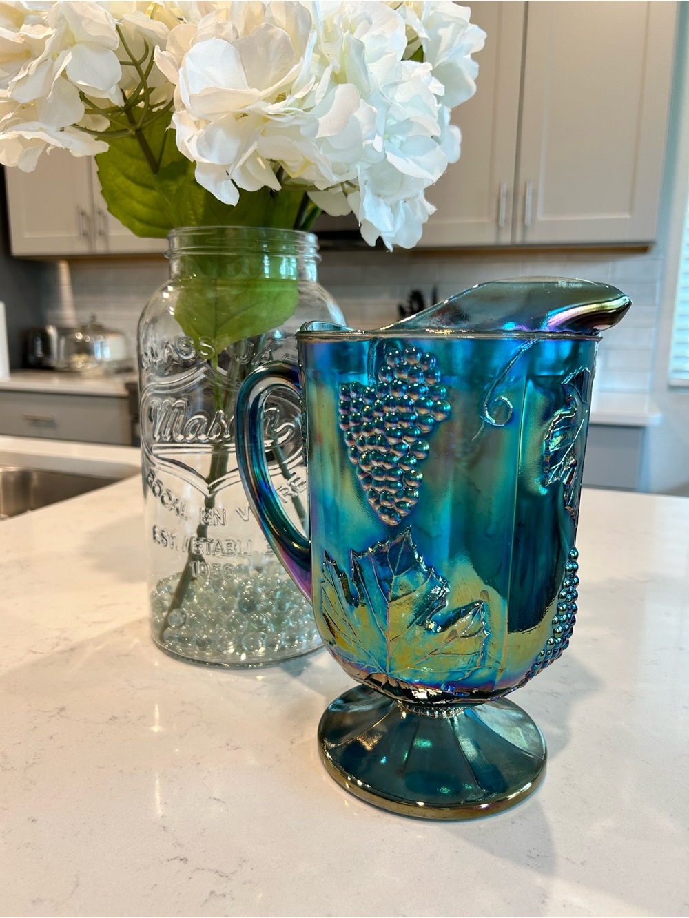Indiana Glass Harvest Grape Iridescent Pitcher